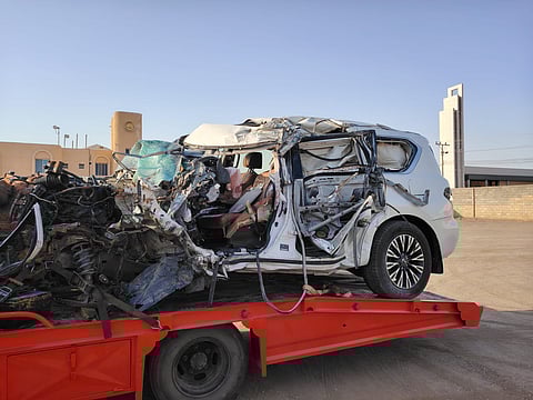 حادث جديد على طريق "المستوي" المتهالك.. 4 إصابات بينها حالتان خطيرتان في تصادم وجهاً لوجه