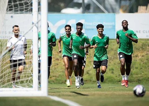 لاعبو الاتفاق خلال المعسكر الإعدادي للموسم الجديد