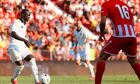 جانب من لقاء النصر وألميريا الإسباني