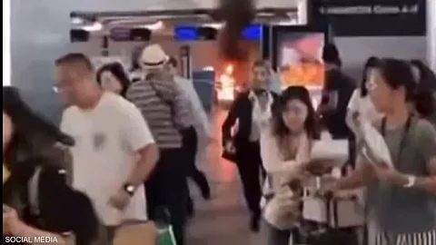 أثار المشتبه به الذعر في مطار مالبينسا