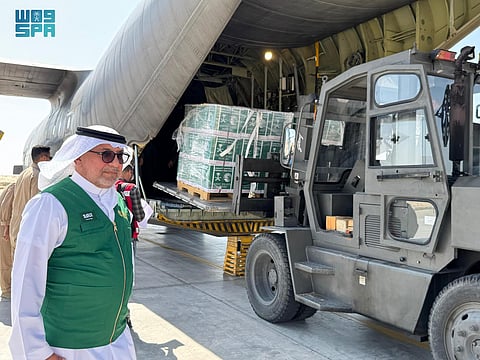 وصول الطائرة الإغاثية السعودية الـ59 إلى قطاع غزة