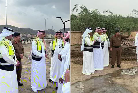 "الجالي" و"آل ناشع" يتفقدان مواقع متضررة من السيول بمحايل عسير