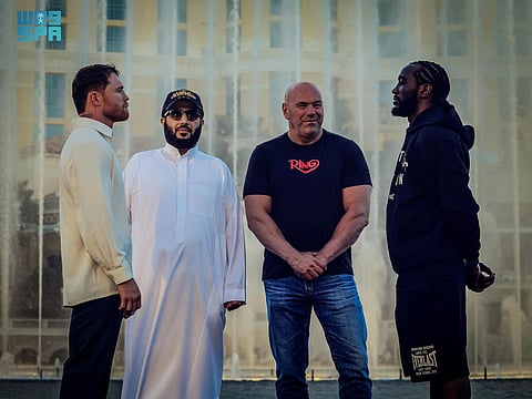 رئيس مجلس إدارة الهيئة العامة للترفيه يحضر أول مواجهة"Face Off" بين كانيلو وكروفورد في لاس فيغاس