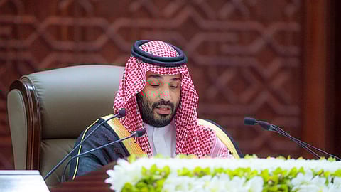 ولي العهد الأمير محمد بن سلمان ملقياً الخطاب الملكي في مجلس الشورى