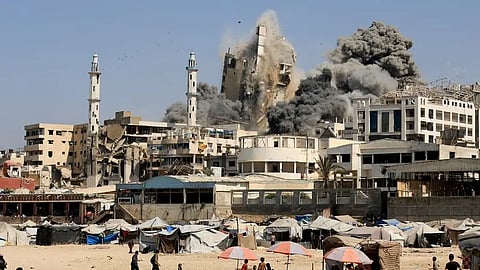 من القصف الإسرائيلي على مدينة غزة - 15 سبتمبر 2025