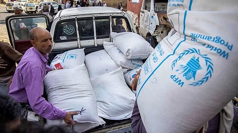 أرشيفية لمساعدات أممية في اليمن