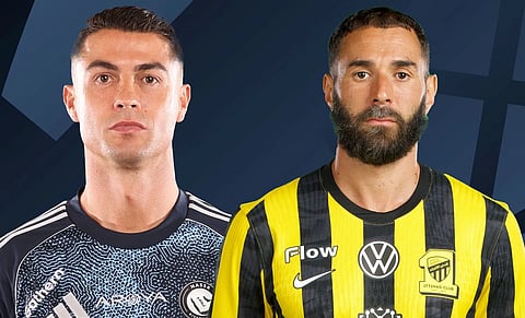 للمرة العاشرة.. بنزيما يواجه رونالدو في كلاسيكو الاتحاد والنصر