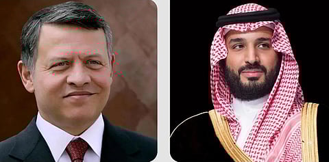 ولي العهد يبحث مع ملك الأردن هاتفيًا التطورات الإقليمية وسبل توحيد الجهود لتحقيق الاستقرار