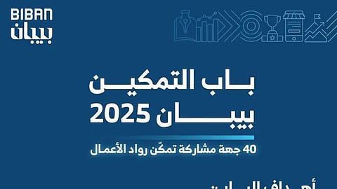 40 جهة حكومية وممكنة تقدم خدماتها لرواد الأعمال في "بيبان 2025"