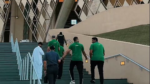 جماهير الأخضر تتوافد مبكرًا على على استاد الإنماء لمساندة المنتخب أمام إندونيسيا