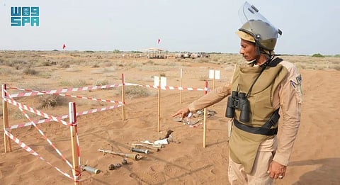 "مسام" ينزع 815 لغمًا من الأراضي اليمنية خلال أسبوع ويواصل جهوده الإنسانية لحماية المدنيين