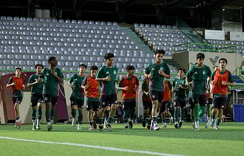 جانب من تدريبات لاعبي المنتخب السعودي تحت 16 عامًا لكرة القدم