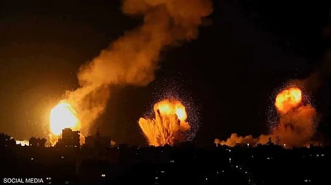 لقطات سابقة لقصف إسرائيلي على غزة