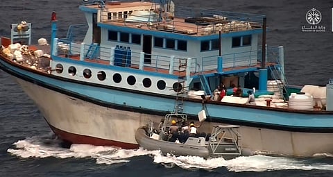 "المصمك" .. قوة الواجب المختلطة CTF-150 بقيادة القوات البحرية السعودية تُحبط تهريب شحنة مخدرات ضخمة