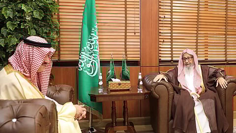 مفتي عام المملكة يستقبل الأمير عبدالعزيز بن سطام بن عبدالعزيز