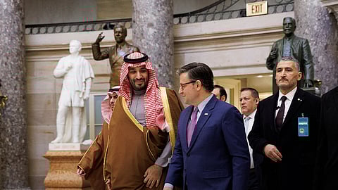 ولي العهد يصل الكونغرس الأميركي وسط استقبال رسمي من رئيسه ويعقد اجتماعًا مع الأعضاء