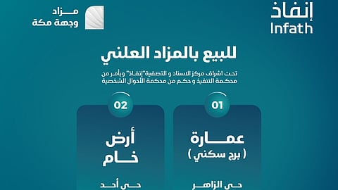 فرصتين عقارية بمزاد وجهة مكة