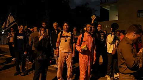 تظاهرات أمام منزل الرئيس الإسرائيلي هرتسوغ في تل أبيب في 30 نوفمبر 2025