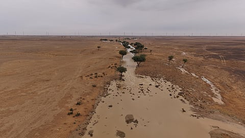 شاهد.. مناظر خلابة في وادي "الأدغم" الأثري تجذب أنظار المتنزهين