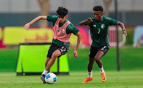 جانب من تدريبات لاعبي المنتخب السعودي تحت 23 عامًا لكرة القدم