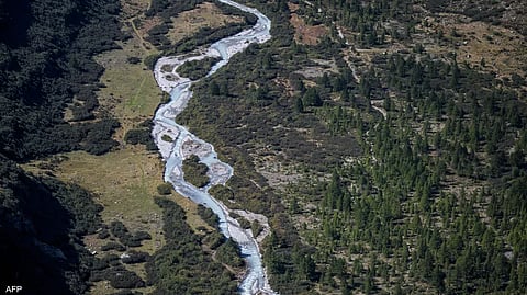 نهر جليدي في سويسرا