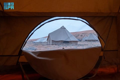 "مخيم لينة".. تجربة شتوية متكاملة في أحضان الطبيعة ضمن شتاء درب زبيدة