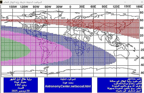 الفلكي "عودة : تحري هلال شهر رجب غدًا السبت .. ورؤيتهُ باستخدام تقنية التصوير الفلكي ممكنة من جميع الدول الإسلامية