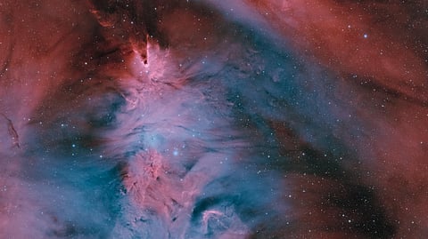 شاهد.. مرصد الختم الفلكي يلتقط صورة خلابة لعنقود الشجرة وسديم المخروط