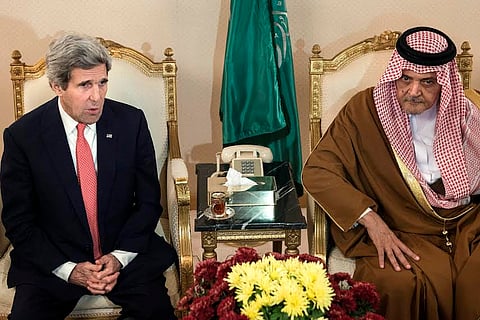 "كيري": خادم الحرمين يؤيِّد جهدنا للسلام بين إسرائيل والفلسطينيين