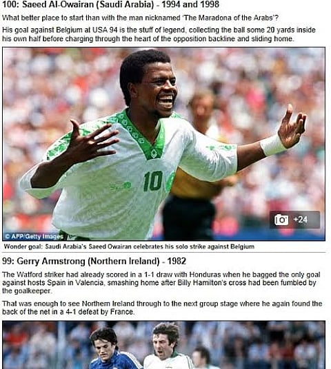 "Dailymail" تختار "سعيد العويران" ضمن أفضل مائة لاعب عالمي