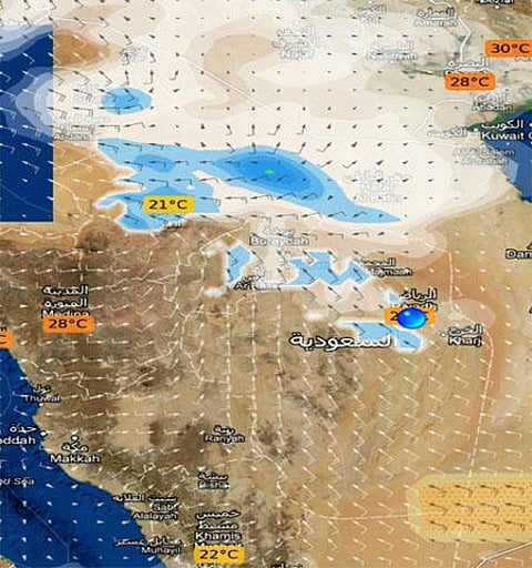 خبراء طقس: منخفض حركي يؤثر على مناطق المملكة الاثنين