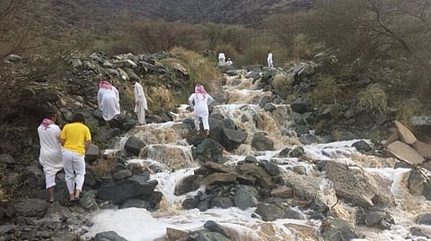 بالصور.. أمطار من خفيفة إلى متوسطة على "الطائف"