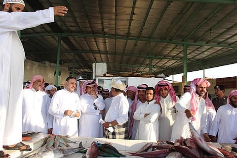 محافظ ينبع يتفقد سوق السمك ويتابع جهود لجنة السعودة