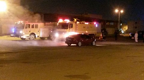 احتراق مركبة جرّاء تماس كهربائي بـ "أشبيليا الرياض"