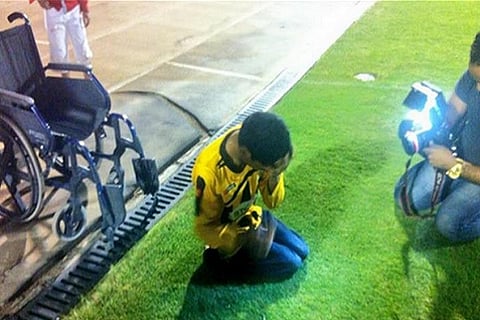 بالفيديو.. "الاتحاد" يحقق أمنية مشجع معاق بحضور تدريباته