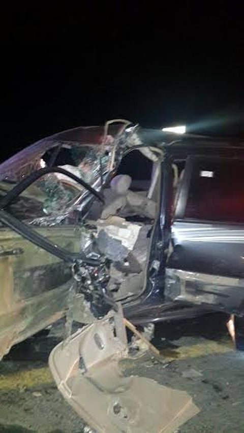 مصرع شخصين وإصابة 17 في تصادم ثلاث سيارات بعقبة ضلع