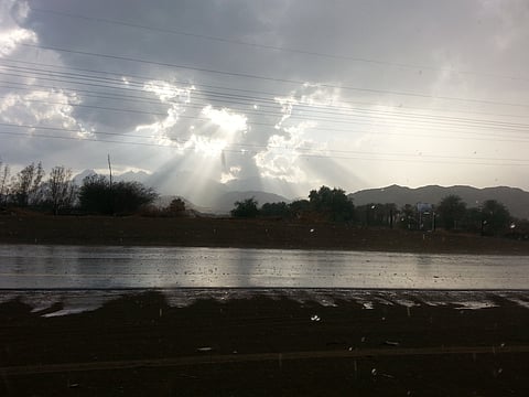 أمطار غزيرة إلى متوسطة على بدر وشرق ينبع النخل