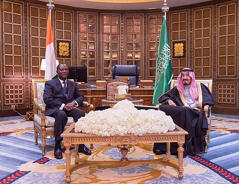 ولي العهد يستعرض العلاقات الثنائية مع رئيس "كوت دي فوار"