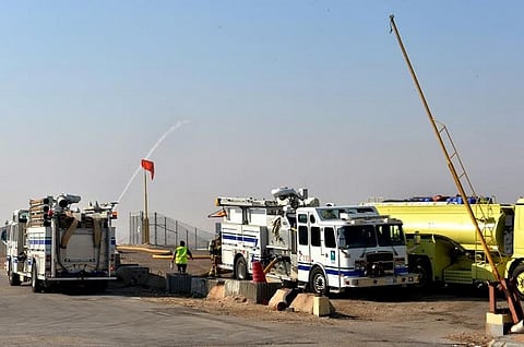 بالصور.. "أرامكو" تنفذ تمريناً على حادث لخطوط أنابيب في بقيق