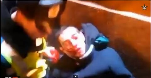 بالفيديو.. مشجع فرنسي يتعرض لهجوم وحشي من جماهير أوكرانيا