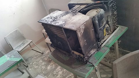 حريق مكيّف يخلي 124 طالبة ومعلمة بمجمع تعليمي بحائل