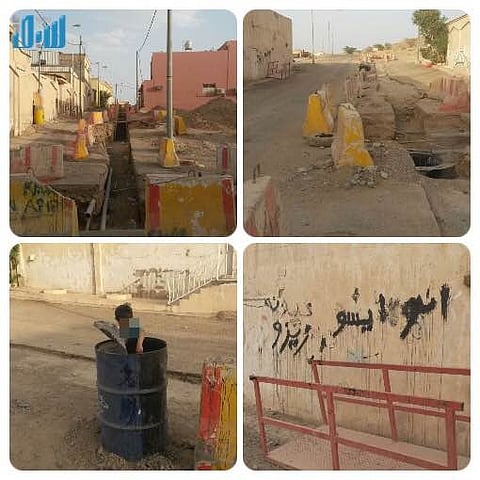 حفريات الصرف تطوق "خزان عفيف" وتوقُّف العمل يُربك السكان