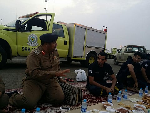 اللواء الغامدي يتفقد المراكز المشاركة في الحد الجنوبي بجازان