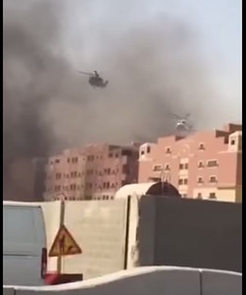 بالفيديو.. طيران الأمن ينقل "مصابي حريق الخبر"