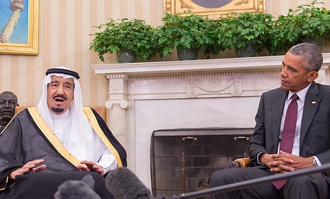 بالفيديو.. الملك سلمان لأوباما: لسنا بحاجة لشيء.. ويهمنا استقرار المنطقة