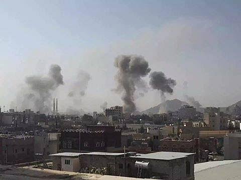 شاهد .. الانقلابيين يستيقظون على ضربات موجعة بصنعاء