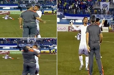 بالفيديو.. لاعب بنمي يعتدي على مدربه احتجاجاً على استبداله