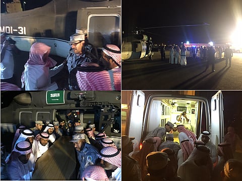 طائرة تُقل الشهيد "العيسي" للقنفذة.. وجمع غفير يستقبل جنازته