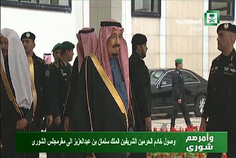 خادم الحرمين يصل لمجلس الشورى