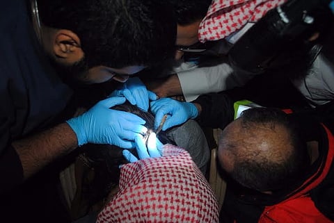 شاهد.. قضيب حديدي ينغرس في رأس طفلة بالرياض